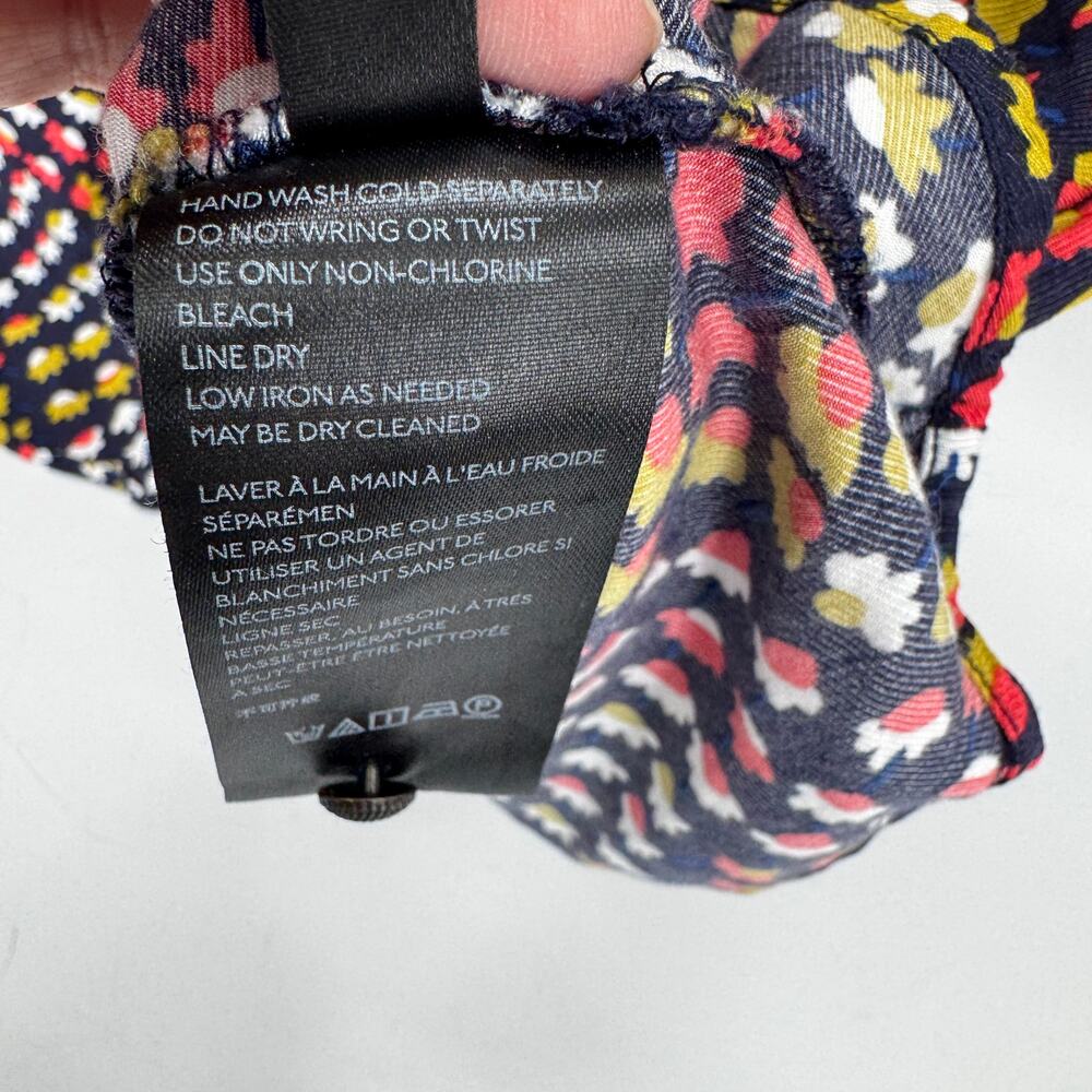 Maeve Navy Multicolor Abstract Dot Short Sleeve Dress 10P - Picture 6 of 11